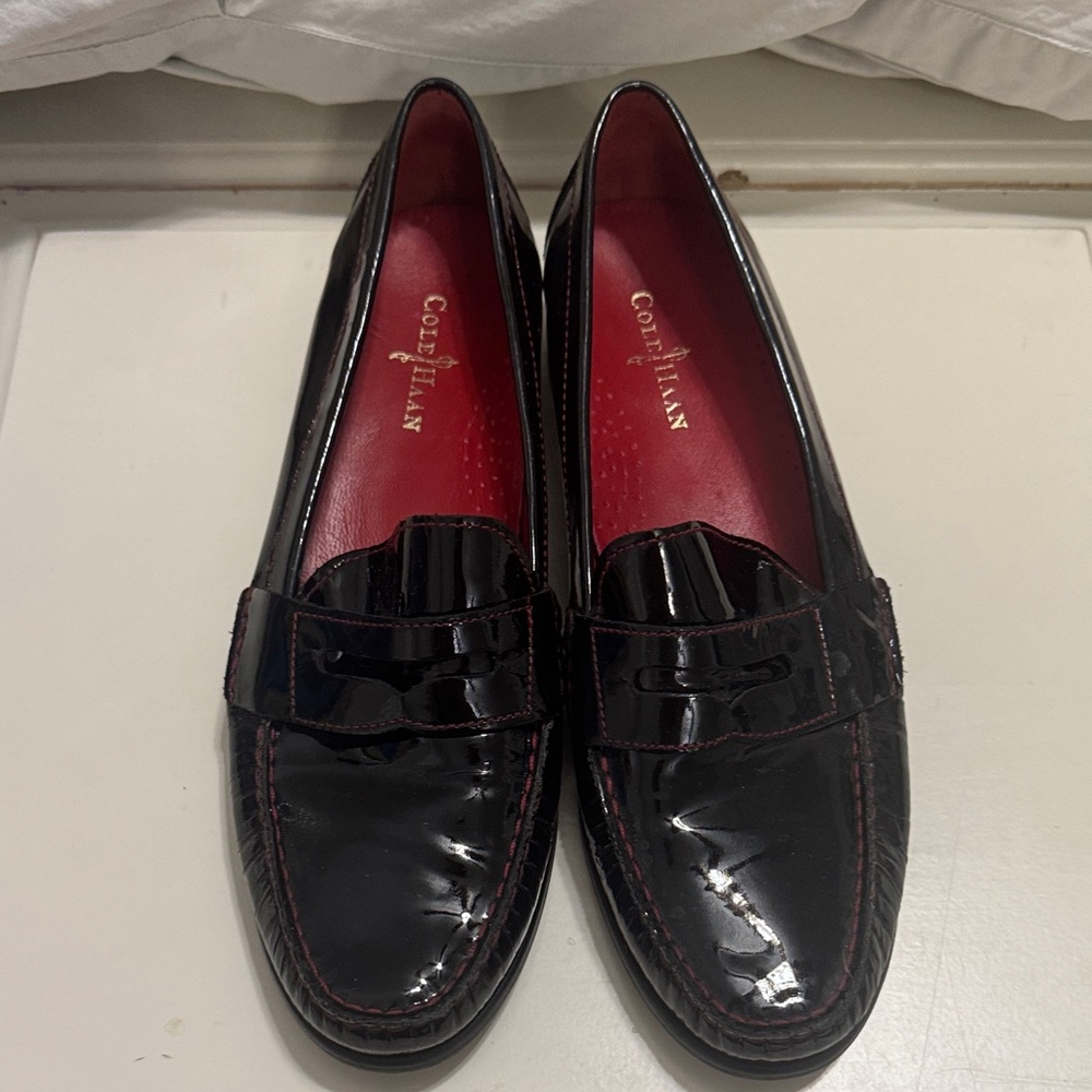 Cole Haan Patent Black Loafers